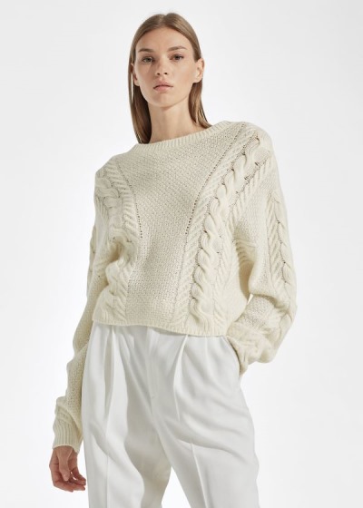 Sueter Ralph Lauren Mujer Creme Claro - Cable Cashmere Dolman - SHWZY6829